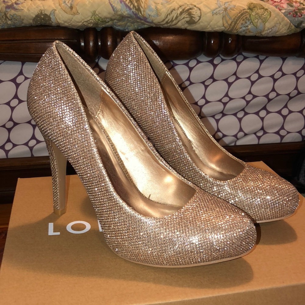 Gold Sparkle Heels